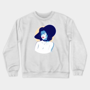 Hedy Lamarr - An illustration by Paul Cemmick Crewneck Sweatshirt